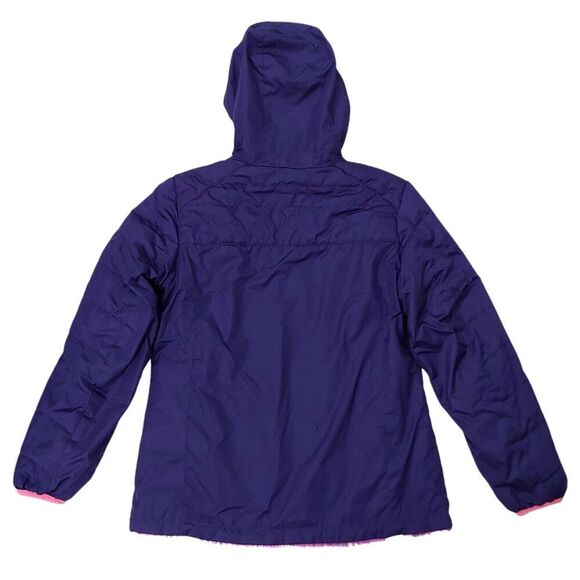 Gerry Jacket Girls Large 14 Purple Full Zip Fleece Lined Reversible Outdoor Warm - Picture 9 of 11